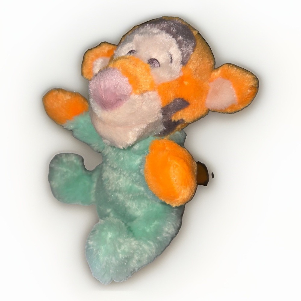 Disney Parks Baby Tigger Plush Rattle  9" Stuffed Animal Toy Sewn Eyes Pooh